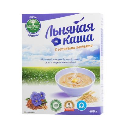 Льняная каша с овсяными хлопьями