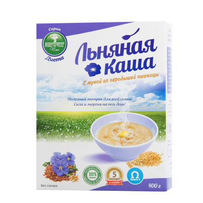 Льняная каша с мукой из зародышей пшеницы