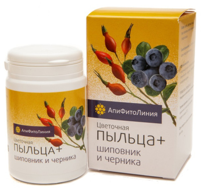 Цветочная пыльца + шиповник и черника